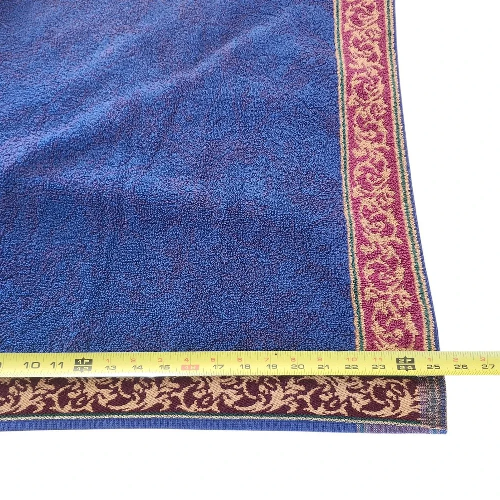 8 Piece Royal Velvet by Fieldcrest Blue Florentine Towel Set 90's VTG USA